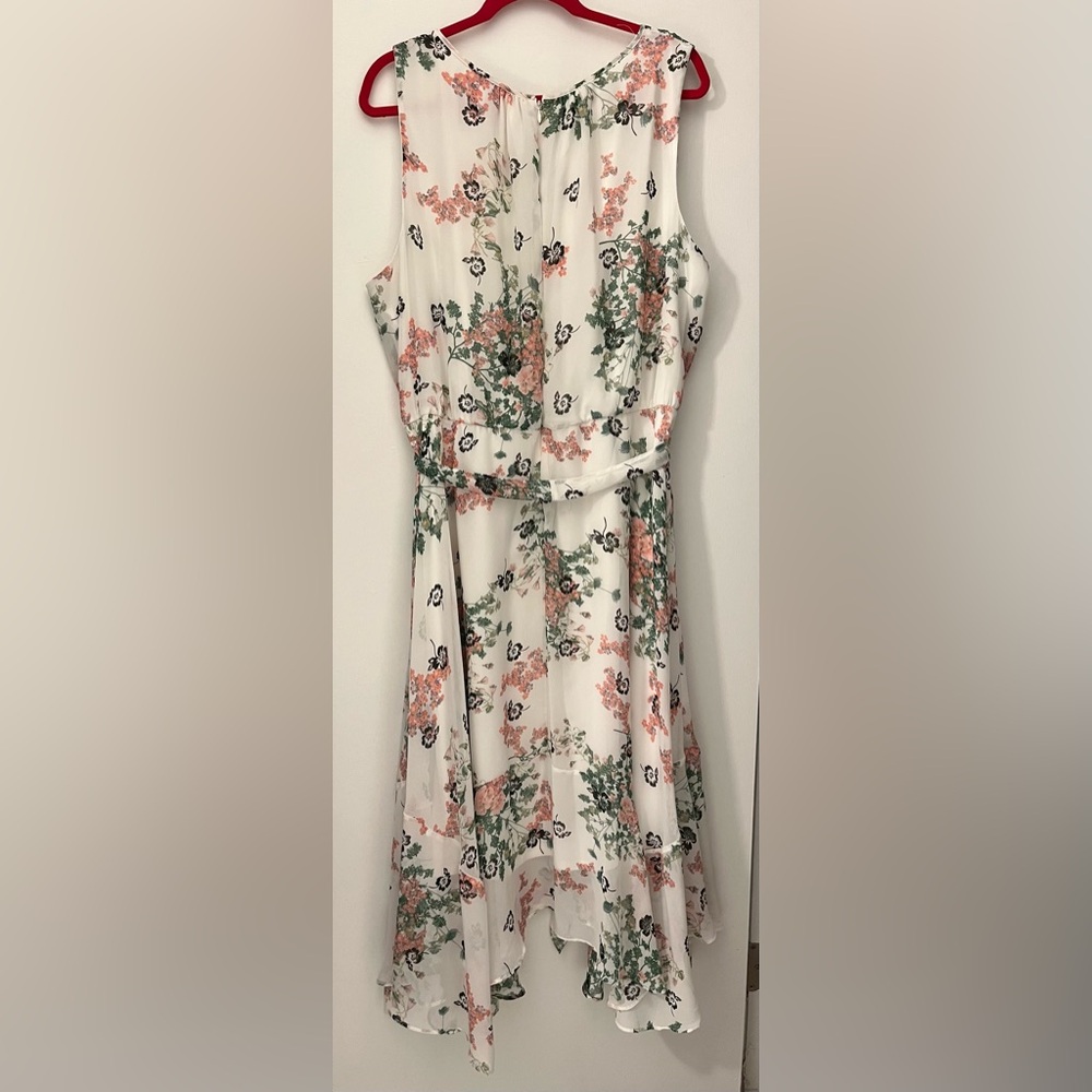 Lane Bryant Sleeveless belted high/low dress 22